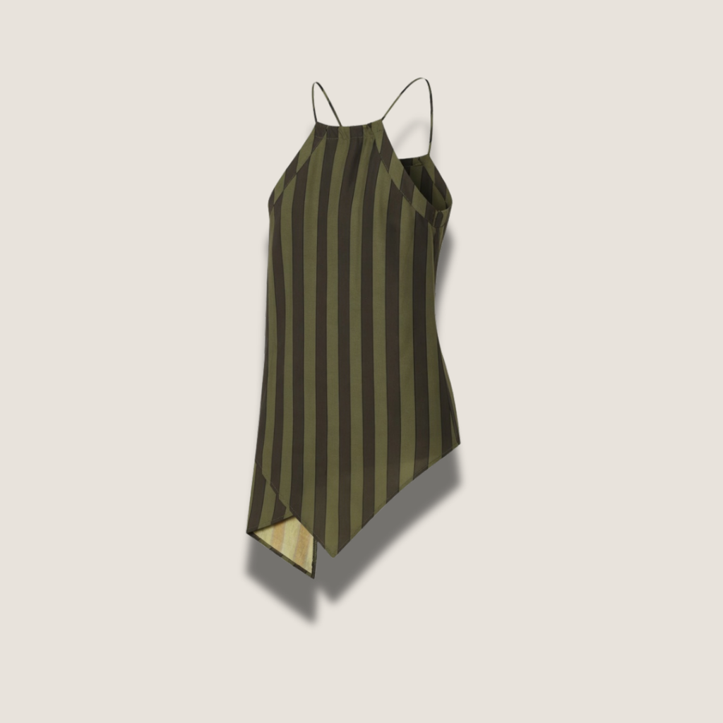 Top asymétrique à bretelles fines - LUNA STRIPE TOP