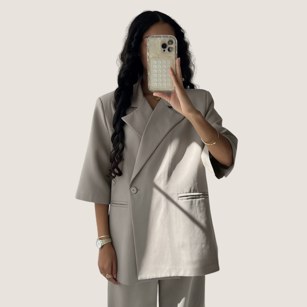 Blazer Élégance Perle – Maison Haati