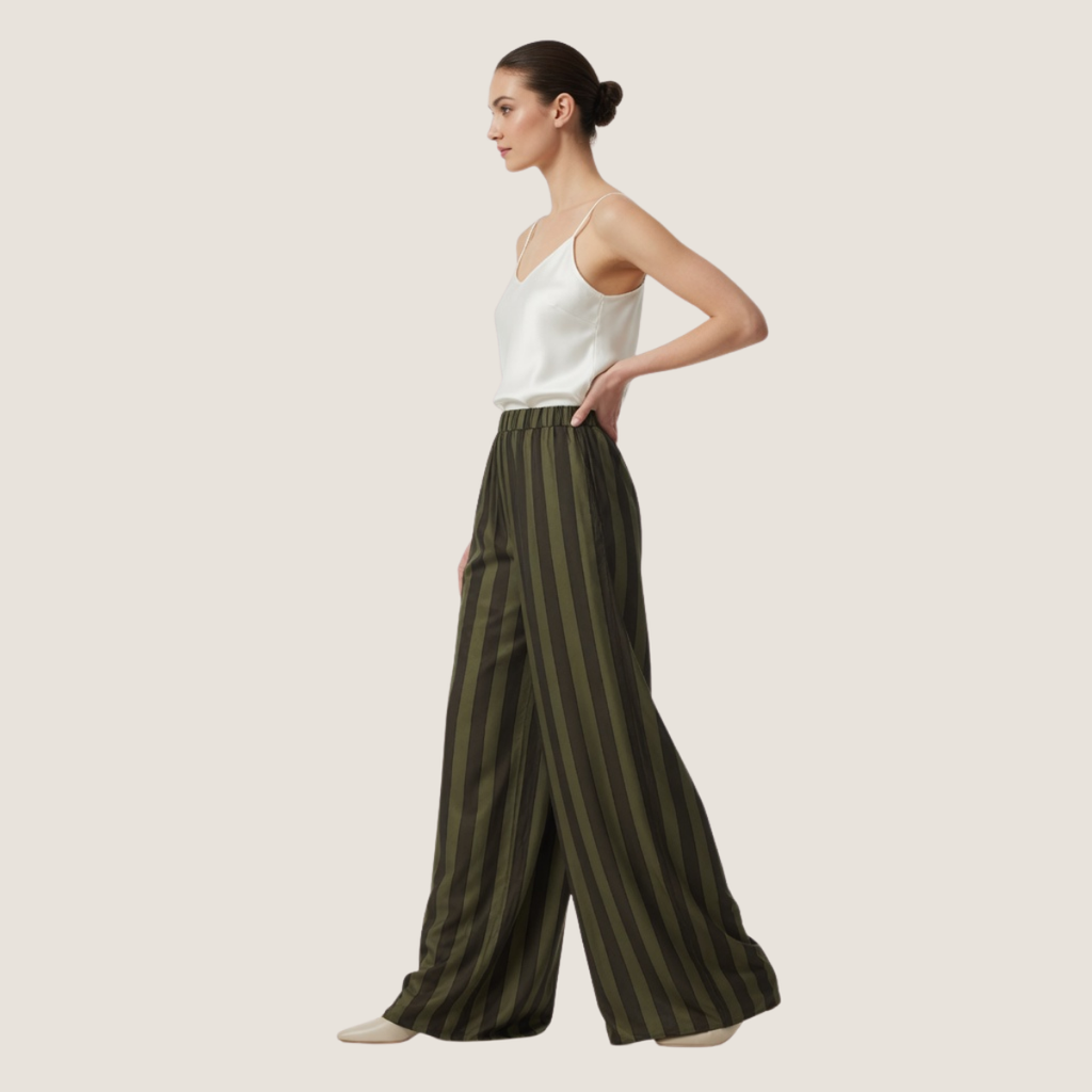 Pantalon large à rayures fluide - LUNA STRIPE PANT