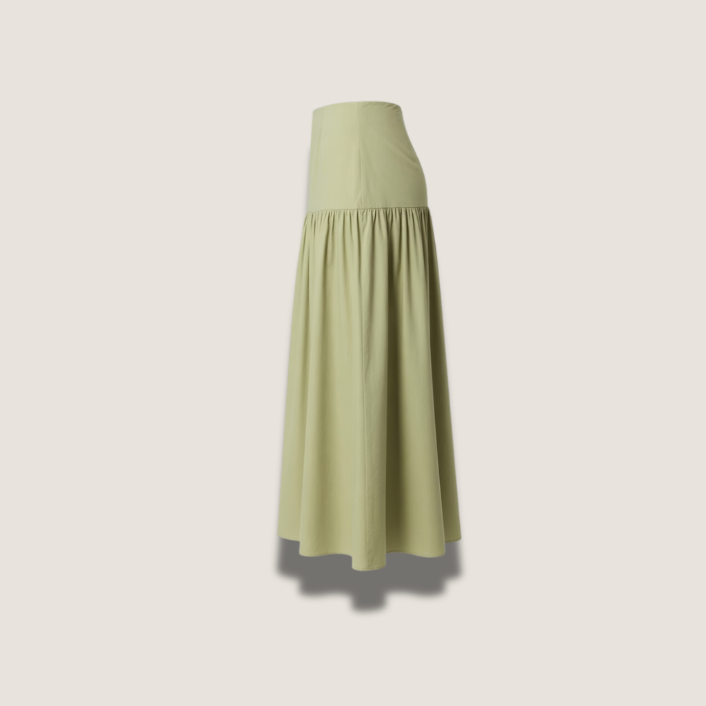 Jupe Midi Volante Vert Pistache - Lila