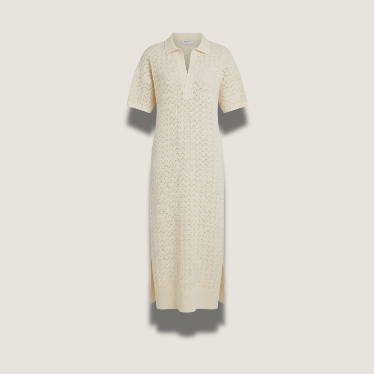 Robe longue polo en maille ajourée - Losa