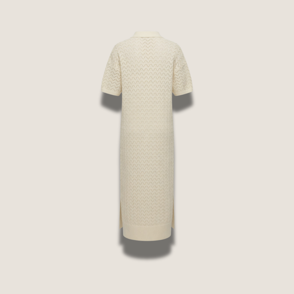 Robe longue polo en maille ajourée - Losa
