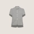 Veste cardigan en maille côtelée à basque - Aria