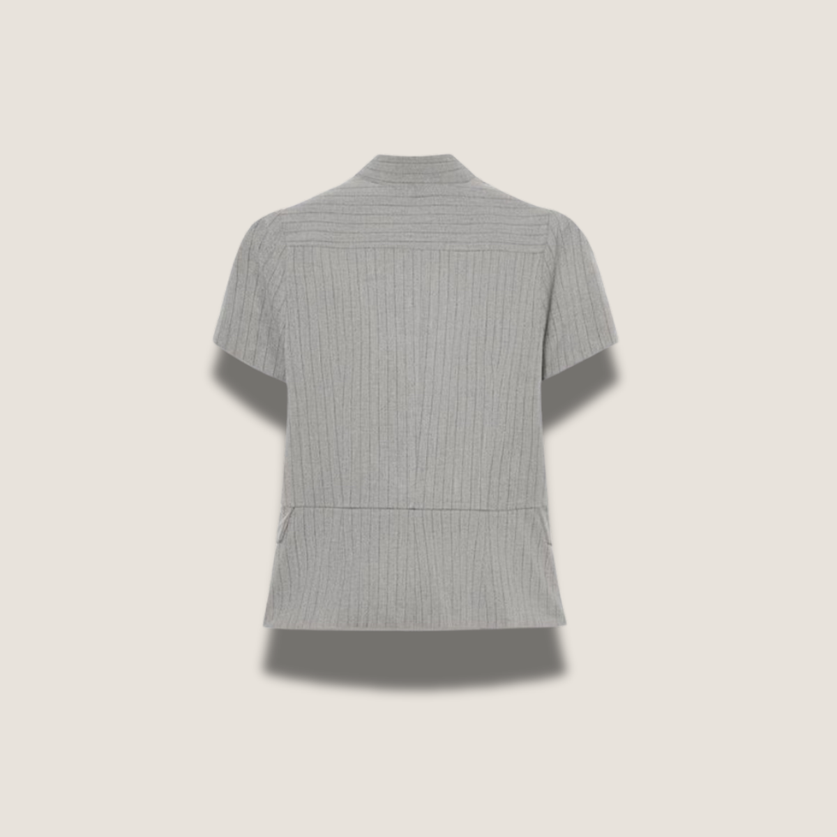 Veste cardigan en maille côtelée à basque - Aria