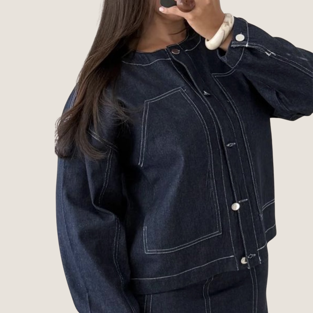 Blazer jean - Contraste Indigo